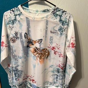 Size large brand new long sleeve shirt runs small